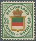 17326 Helgoland - Marken Und Briefe: 1876, 3 Pf./2 ½ F. Dunkelgrün/zinnoberrot/goldgelb PROBEDRUCK Dickes - Heligoland