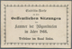 17438 Preußen - Besonderheiten: 1866, Eintrittskarte Zu Den öffentlichen Sitzungen Der Kammer Der Abgeordn - Other & Unclassified