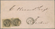 17510 Württemberg - Marken Und Briefe: 1851, 1 Kr. Schwarz Auf Gelbweiß, Zwei Voll- Bis Breitrandige Einze - Other & Unclassified