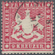 17565 Württemberg - Marken Und Briefe: 1860, 9 Kreuzer Karmin Mit Seltenem PLATTENFEHLER "Kerbe Unter Letz - Other & Unclassified
