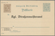 17681 Württemberg - Ganzsachen: 1908. Aufbrauch-Dienstpostkarte 3 Pf Braun Neben 2 Pf Grün "Kgl. Straßenme - Other & Unclassified