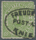 17702 Württemberg - Postablagen: KNIEBIS-FREUDENSTADT Seltener Postablage Teil-Stempel Auf 1 Kr. Grün (unt - Other & Unclassified