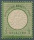 17831 Deutsches Reich - Brustschild: 1872, 1/3 Groschen Dunkelgrün Großer Schild Postfrisch Mit PLATTENFEH - Unused Stamps