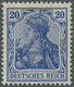 17938 Deutsches Reich - Germania: 1915: Germania-Kriegsdruck, 20 Pfg In Der Extem Seltenen Farbe Violettul - Unused Stamps