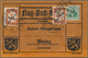 17952 Deutsches Reich - Germania: 1912: Flugpost Rhein-Main/Gelber Hund (Mi IV) 2x Auf Orangener Karte (le - Ungebraucht