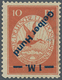 17954 Deutsches Reich - Germania: 1912, 1 M. Gelber Hund Mit Kopfstehendem Aufdruck, Ungebraucht, Rechts U - Unused Stamps