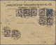 18023 Deutsches Reich - Inflation: 1923, 8 X 1 Mrd M Lilabraun Zusammen Mit 3 X 3 Pf Braun Und 20 Pf Dkl'v - Covers & Documents