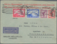 18053 Deutsches Reich - Weimar: 1928, 10 Pf U. 15 Pf Steinadler Sowie 1 RM Und 2 RM Zeppelin, MiF Auf Brie - Unused Stamps