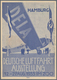 18285 Deutsches Reich - Halbamtliche Flugmarken: 1933: Dela-Ballonmarke 30 Pfg. Rot Auf Mattkobalt Mit Aba - Airmail & Zeppelin