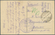 18565B Deutsche Post In Der Türkei - Besonderheiten: 1918, MILITÄRMISSION KONSTANTINOPEL, Karte Mit Blauem - Deutsche Post In Der Türkei