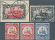 18669 Deutsche Kolonien - Kamerun: 1900/17. Lot Mit 5 Mark Schiffstype (Briefstück), 3 Mark Schiffstype (Z - Kamerun