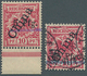 18708 Deutsche Kolonien - Kiautschou: 1900, 5 Pfg. Auf 10 Pf 1. Tsingtau-Ausgabe Gestempelt Mit Steilem Au - Kiautschou