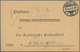 18736 Deutsche Kolonien - Kiautschou - Besonderheiten: 23.04.14: Vordruck-Postkarte "Erledigte Unbestellba - Kiauchau