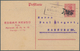 18854 Deutsche Besetzung I. WK: Postgebiet Ober. Ost: 1918, 10 Pf Aufdruck-Ganzsachenkarte Mit Ra3-Überwac - Occupation 1914-18