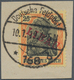 18867 Deutsche Besetzung I. WK: Postgebiet Ober. Ost - Libau: 1919, 25 Pf. Rotorange/schwarz Auf Gelbweiß - Occupation 1914-18