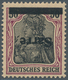 18929 Deutsche Abstimmungsgebiete: Saargebiet: 1920, Germania 50 Pf. Dunkelbräunlichlila/ Schwarz Auf Chro - Other & Unclassified