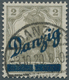 19065 Danzig: 1920, Kleiner Innendienst 2 (Pf) Dunkelgelbgrau Mit Aufdruckfehler "Aufdruckbalken Senkrecht - Other & Unclassified