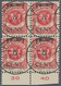 19145 Memel: 1924, 5 C. Auf 100 M Dunkelrosa Im Viererblock Mit Aufdrucktypen III Und IV, Linke Untere Mar - Klaipeda 1923