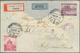 19326 Dt. Besetzung II WK - Böhmen Und Mähren: 1939. Luftpost-R-Brief Mit 3 Kr Landschaften In MiF Nach Ka - Occupation 1938-45