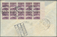 19326 Dt. Besetzung II WK - Böhmen Und Mähren: 1939. Luftpost-R-Brief Mit 3 Kr Landschaften In MiF Nach Ka - Occupation 1938-45