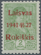 19463 Dt. Besetzung II WK - Litauen - Rakischki (Rokiskis): 1941, 50 K. Braun Mit Schwarzem Aufdruck Im Wa - Occupation 1938-45