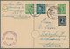19809 Alliierte Besetzung - Ganzsachen: 1946, Postkarte 7 Pf Schwarz Neben 5 Pf Grün (auf P 950), Mit Zfr - Other & Unclassified