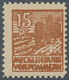 19867 Sowjetische Zone - Mecklenburg-Vorpommern: 1946, Abschiedsserie 15 Pfg. Auf Grauem Z-Papier, Postfri - Other & Unclassified