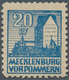 19868 Sowjetische Zone - Mecklenburg-Vorpommern: 1946, Abschiedsserie 20 Pf Schwärzlichgrauultramarin, Pos - Other & Unclassified