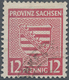 19960 Sowjetische Zone - Provinz Sachsen: 1945, Freimarke 12 Pf Provinzwappen In Der Farbe HELLILAKARMIN M - Other & Unclassified