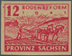 19964 Sowjetische Zone - Provinz Sachsen: 1945, Bodenreform 12 Pf., Geschnitten Mit Druck Auf Der Gummisei - Other & Unclassified