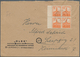 20099 Sowjetische Zone - West-Sachsen: 1946, 8 Pf Lebhaftrotorange, 4er-Block Vom Linken Bogenrand, Dabei - Other & Unclassified