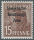 20140 Sowjetische Zone - Allgemeine Ausgaben: 1948, 15 Pfg. Maschinenaufdruck Dunkelbraun, Postfrisch Mit - Other & Unclassified