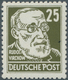 20213 DDR: 1953, 25 Pfg. Köpfe II Mit WZ X I, Tadellos Postfrisch Mit Dem Plattenfehler "Punkt Unter Den L - Other & Unclassified