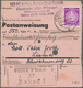 20371 DDR - Dienstmarken A (Verwaltungspost B): 1954, 2 X 50 Pf Violettpurpur Als Portogerechte MeF Auf Po - Other & Unclassified