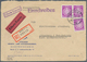 20372 DDR - Dienstmarken A (Verwaltungspost B): 1954, 50 Pf Violettpurpur, Je 3 Stück Als Portogerechte Me - Other & Unclassified