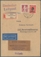 20541 Berlin: 1951; UPU 60 Pf. Zusammen Mit Grünaufdruck 5 Pf. Auf Luftpost-R-Brief Von Charlottenburg 15. - Other & Unclassified