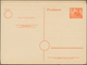 20605 Berlin - Ganzsachen: 1952. Postkarte 8 Pf Rotorange Rathaus Im Gezähnten, Senkrechten 8er-Streifen M - Autres & Non Classés