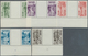 20708 Saarland (1947/56): 1948, Hochwasserhilfe 5 Fr. Bis 25 Fr. , Luxusrandsatz Mit Zwischenstegen, Ungef - Unused Stamps