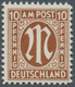 20741 Bizone: 1945, 10 Pfg. Dt. Druck Mit Zähnung D, Postfrisches Prachtstück, Unsigniert Mit Fotoattest W - Other & Unclassified