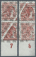 20760 Bizone: 1948, Freimarke 60 Pf Mit Netzaufdruck, Vier Marken Aus Senkrecht Getrenntem Viererblock, Dr - Other & Unclassified