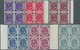 20814 Bundesrepublik Deutschland: 1951, Posthorn, 2 Pfg. Bis 90 Pfg., Kompletter VIERERBLOCK-SATZ In Norma - Other & Unclassified