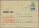 Delcampe - 20820 Bundesrepublik Deutschland: 1951, Posthorn 75 Pfg. Auf Einschreib-Fernbrief-Eigenhändig Aus Paderbor - Other & Unclassified