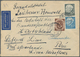 20833 Bundesrepublik Deutschland: 1951/1954, 30 Pf U. 50 Pf Heuss Auf Luftpostbrief Von WEMDING, 24.10.54, - Other & Unclassified