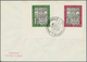 20837 Bundesrepublik Deutschland: 1951, 10 Pfg. Und 20 Pfg. Zwei Perfekte Linke Luxus-Bogenecken Auf FDC, - Other & Unclassified