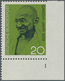 20887 Bundesrepublik Deutschland: 1969, 20 Pfg. "100. Geburtstag Von Mahatma Gandhi" Rechtes Unteres 'unge - Other & Unclassified