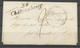 1840 Lettre Cursive 34 Châteaubourg + CAD Type 13 Vitré + 1d. Rouge TB. P1893 - 1801-1848: Précurseurs XIX