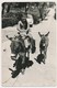 REAL PHOTO Ancienne Swimsuit Cute Kid Boy On Donkey  On Beach  Garcon Sur Un Ane Sur La Plage  Photo ORIGINAL - Altri & Non Classificati