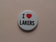 I Love LAKERS : Older Button / Speld / Epingle ( +/- 38 Mm. ) Zie Photo / Foto Voor Detail ! - Los Angeles Lakers