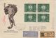 Autriche  1949 Série UPU En Bloc De 4 Sur 3 Lettres Recommandées Pour Les Etats Unis - Lettres & Documents