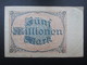 BILLET ALLEMAGNE (V1719) Fünf Millionen Mark 5000000 (2 Vues) Thyssen Hutte 1923 - 5 Millionen Mark